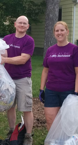 Bike Advocates wearing T-shirts